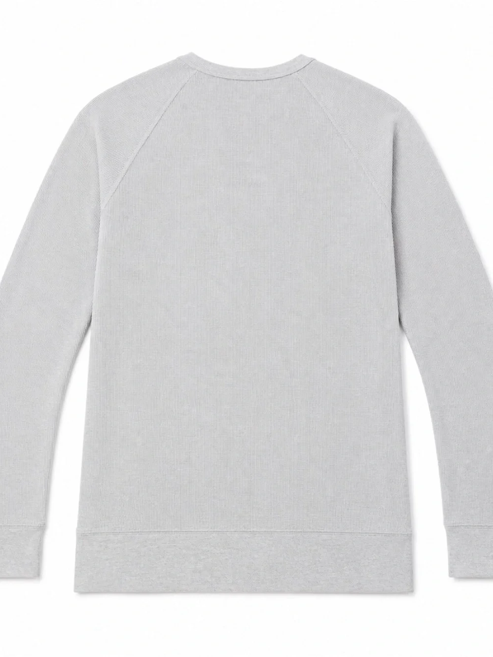 Banana Republic Waffle-knit Raglan Crewneck Heather Gray Sweater